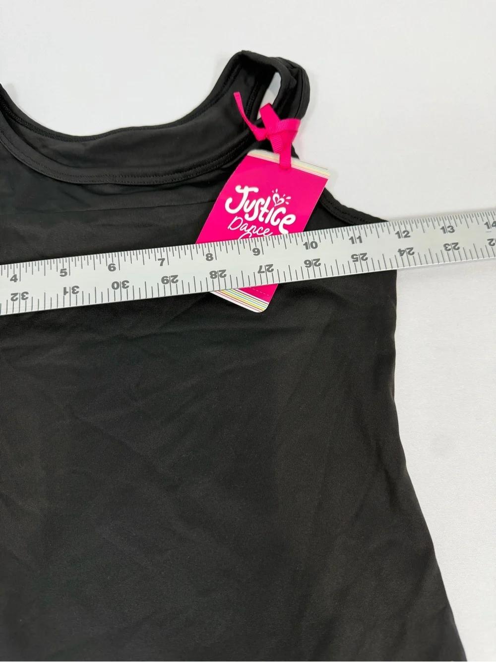 Justice Black One-Piece Dance Gym with‎ Gold Logo Meduim (10)